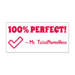 [ Thumbnail: Inspiring "100% Perfect!" Feedback Rubber Stamp ]
