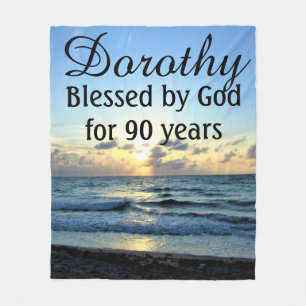 INSPIRING 90TH BIRTHDAY BLESSED BY GOD BLANKET