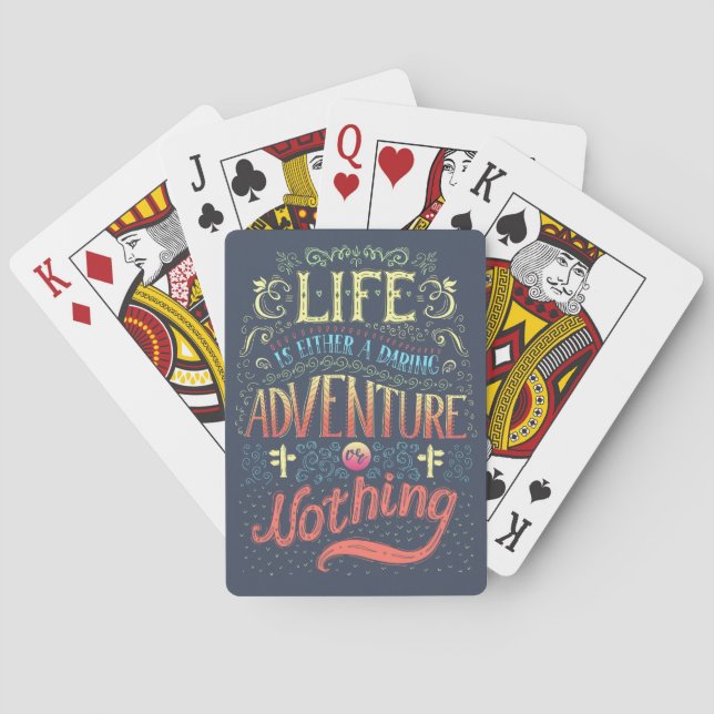 Inspiring Adventure Quote Poker Cards (Back)