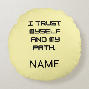Inspiring Affirmations & Self Trust Gifts Round Pillow