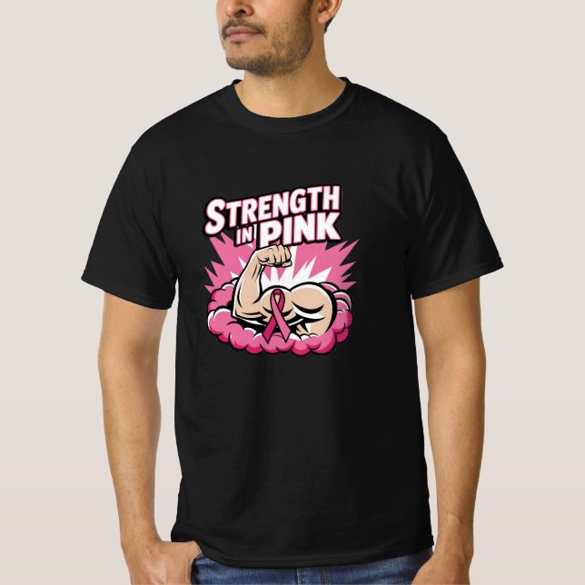 Inspiring and Heartfelt Breast Cancer Artwork T-Shirt (Front)