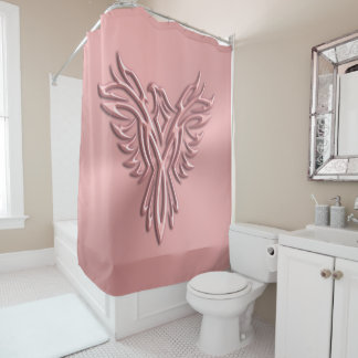 Inspiring and Refreshing Pretty Pink Phoenix Shower Curtain