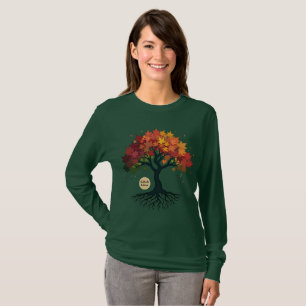 Inspiring Autumn Tree of Personal Growth Art T-Shirt