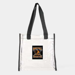 Inspiring Basketball sports word art Clear Tote Bag