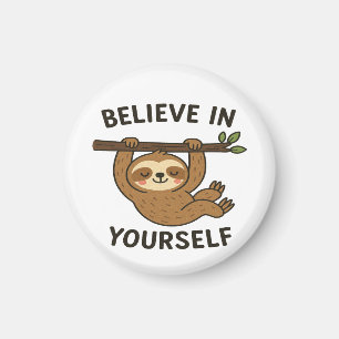 Inspiring "Believe in Yourself" Quote Print Magnet