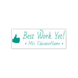 [ Thumbnail: Inspiring "Best Work Yet!" + Custom Tutor Name Sel Self-Inking Stamp ]