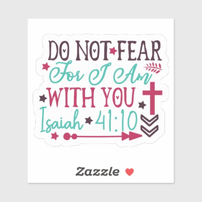 Inspiring Bible Verse Sticker for Uplifting Decor (Sheet)