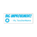 [ Thumbnail: Inspiring "Big Improvement!" Marking Rubber Stamp ]