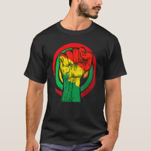 Inspiring Black Leaders Power Fist Hand Black Hist T-Shirt