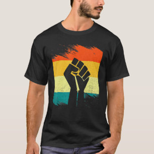 Inspiring Black Leaders Power Fist Hand Black Hist T-Shirt