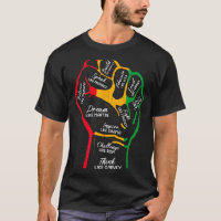 Inspiring black leaders power fist hand black