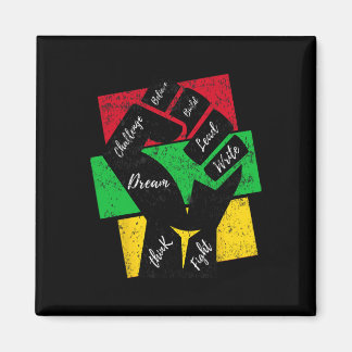 Inspiring Black Leaders Power Hand Fist Black Hist Magnet