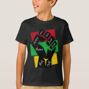 Inspiring Black Leaders Power Hand Fist Black Hist T-Shirt