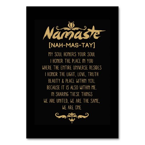 Inspiring Buddhism Namaste Definition Table Number