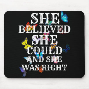 Inspiring butterfly mouse pad