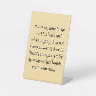 Inspiring Creativity Creative Encouragement Quote Pedestal Sign