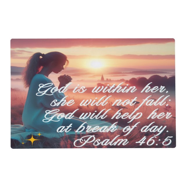 'Inspiring Faith' Laminated Placemat (Front)
