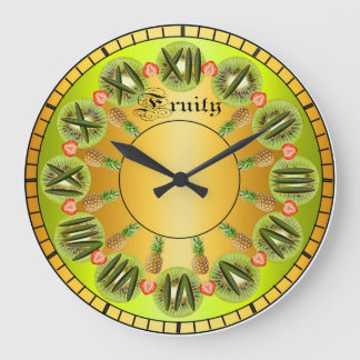 Inspiring Fruit Design Metallic Green Clock