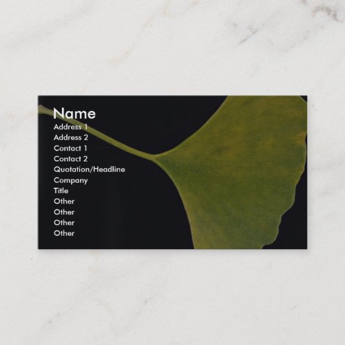 Inspiring Ginkgo leaf Business Card Template