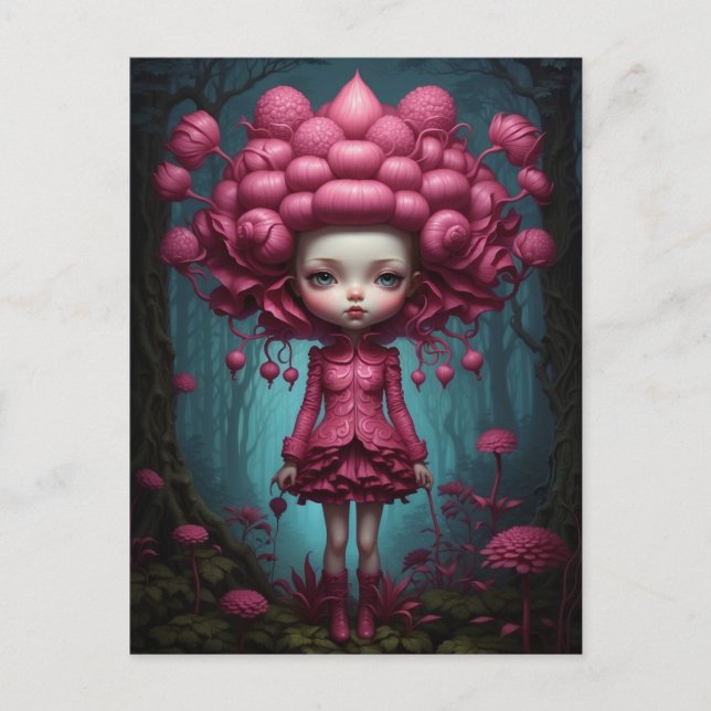 Inspiring Girl Book Mark Riden & Tim Burton Postcard (Front)