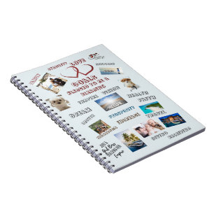 Inspiring Goals Vision Board Collage Photos Notebook