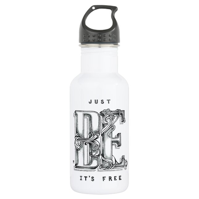Inspiring Hand lettered chalkboard quote Stainless Steel Water Bottle (Front)