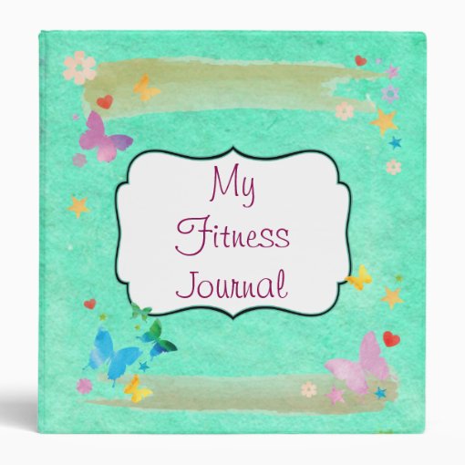 Inspiring Health and Fitness Motivation Journal 3 Ring Binder | Zazzle