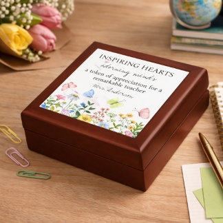 Inspiring Hearts Adorning Minds, Teacher Thank You Gift Box