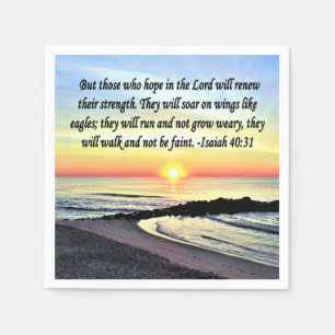 INSPIRING ISAIAH 40:31 NAPKINS