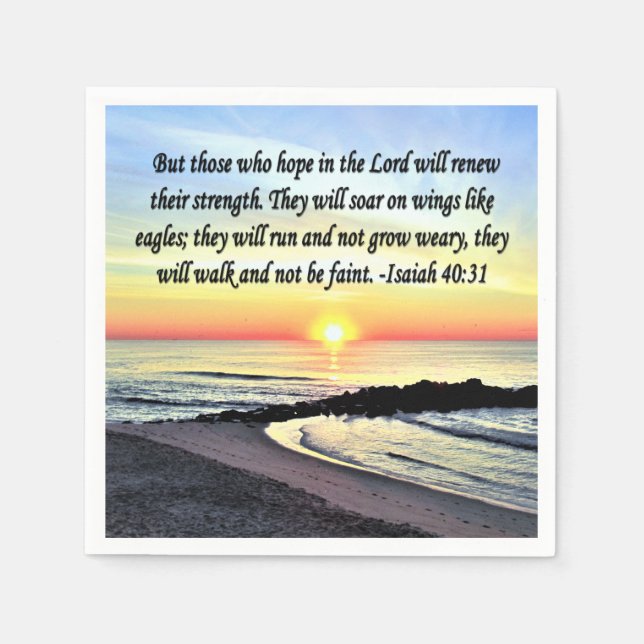 INSPIRING ISAIAH 40:31 NAPKINS (Front)