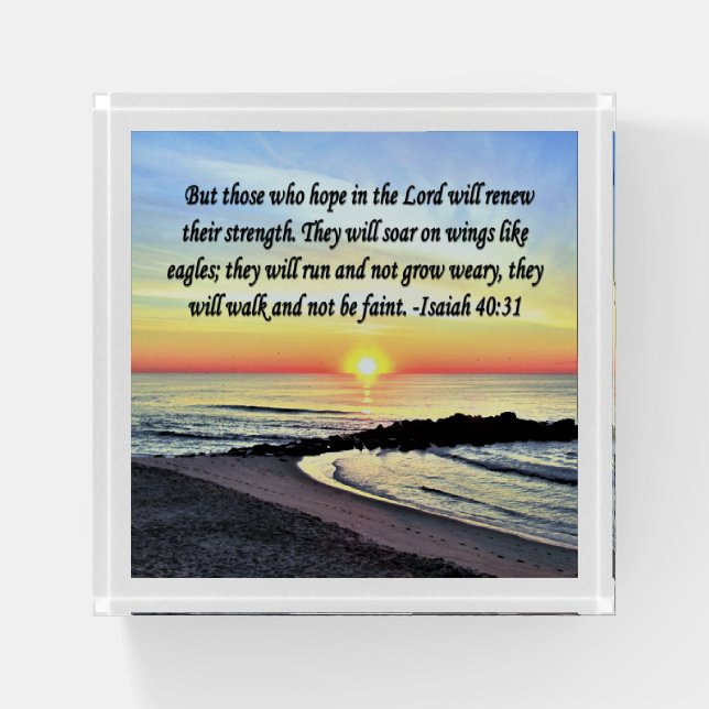 INSPIRING ISAIAH 40:31 PAPERWEIGHT (Front)
