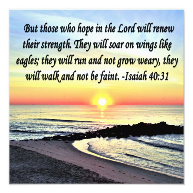 INSPIRING ISAIAH 40:31 PHOTO PRINT (Front)
