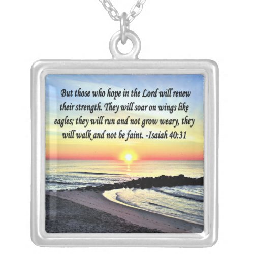 INSPIRING ISAIAH 4031 SILVER PLATED NECKLACE