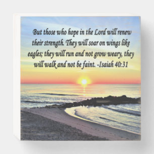 INSPIRING ISAIAH 40:31 WOODEN BOX SIGN