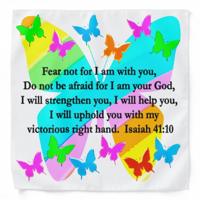 INSPIRING ISAIAH 41:10 BIBLE VERSE DESIGN BANDANA (Front)