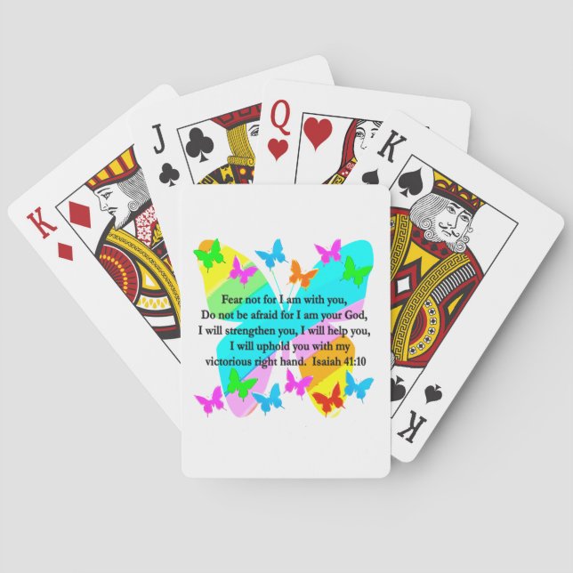 INSPIRING ISAIAH 41:10 BIBLE VERSE DESIGN POKER CARDS (Back)