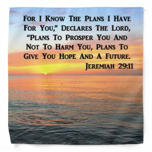 INSPIRING JEREMIAH 29:11 SUNRISE BANDANA (Front)