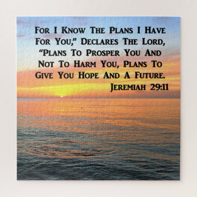 INSPIRING JEREMIAH 29:11 SUNRISE JIGSAW PUZZLE (Vertical)