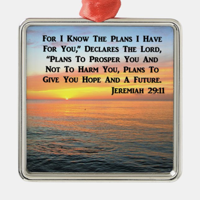 INSPIRING JEREMIAH 29:11 SUNRISE METAL ORNAMENT (Front)
