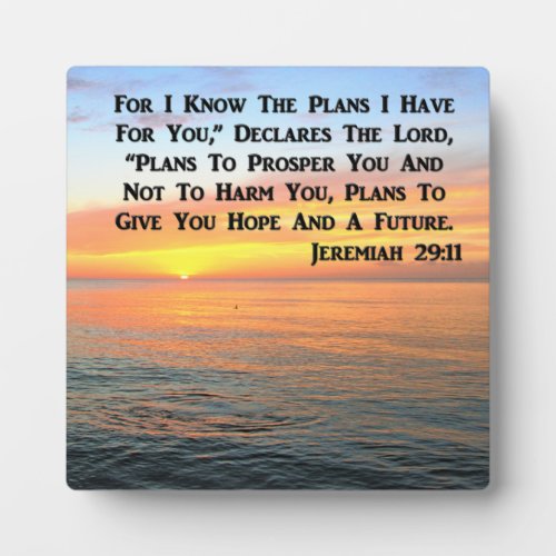 INSPIRING JEREMIAH 2911 SUNRISE PLAQUE