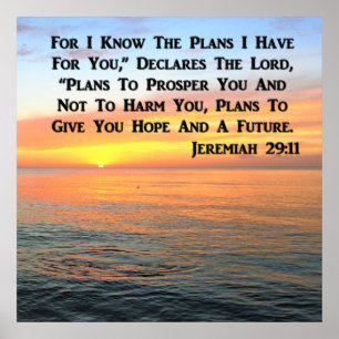INSPIRING JEREMIAH 29:11 SUNRISE POSTER