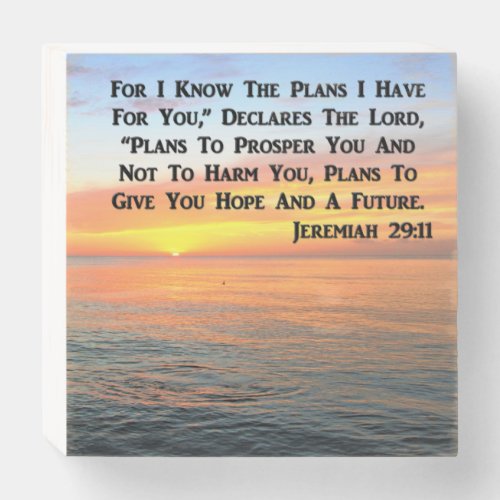 INSPIRING JEREMIAH 2911 SUNRISE WOODEN BOX SIGN