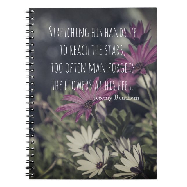 Inspiring Jeremy Bentham Quote Notebook (Front)