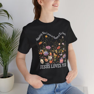 Inspiring Jesus loves you, nature's design T-Shirt