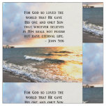INSPIRING JOHN 3:16 OCEAN PHOTO DESIGN FABRIC