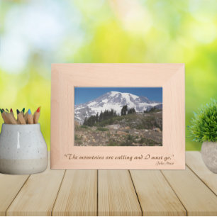 Inspiring John Muir Mountain Quote Stylized Engraved Frames