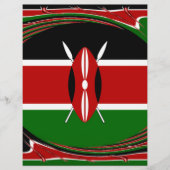 Inspiring Kenya Republic Flag Imagery art design (Front)