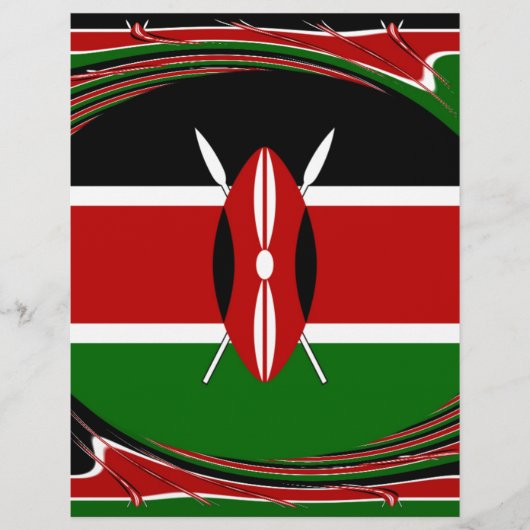 Inspiring Kenya Republic Flag Imagery art design (Front)