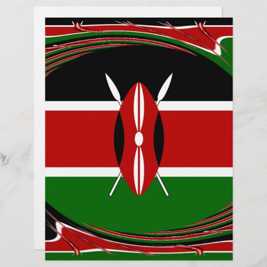 Inspiring Kenya Republic Flag Imagery art design (Front/Back)