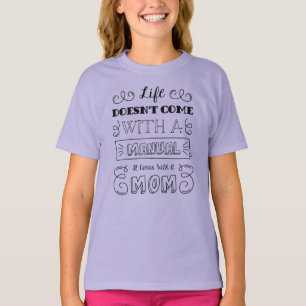 Inspiring Life and Mom's Quote   Ringer Shirt